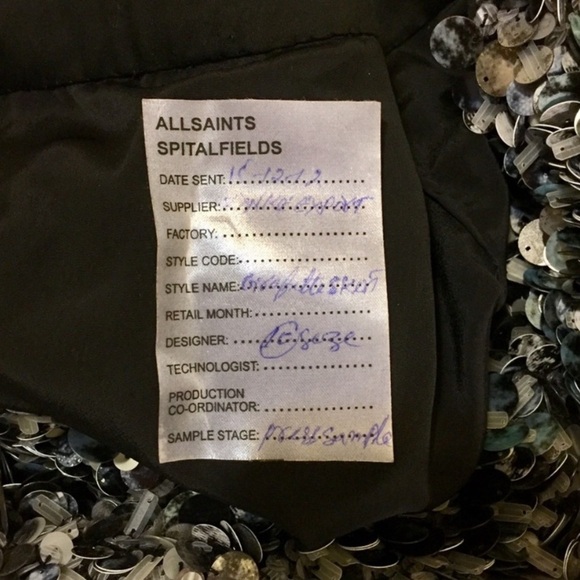 All Saints sequined mini skirt size 2 EUC - Picture 4 of 4